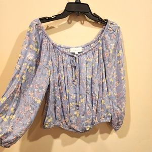 Hippie Rose crop Blouse Lg
